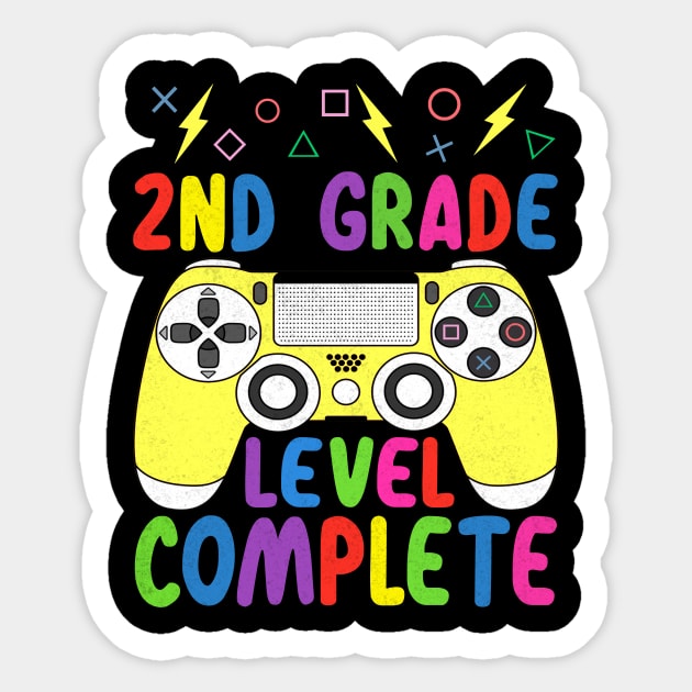 2nd Grade Level Complete Funny Gamer Shirt Last Day of School 2020 Graduation Sticker by FONSbually